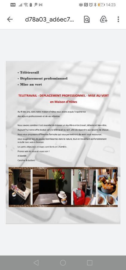 Maison D'Hote Les Notes Endormies Suite Le Refuge Walcourt ภายนอก รูปภาพ